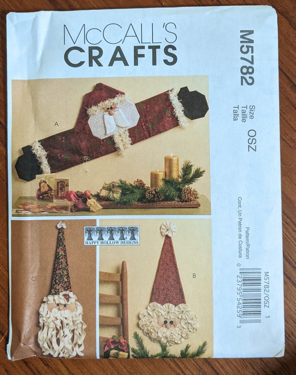 UNCUT McCall's Craft Pattern M5782 Santa Decor